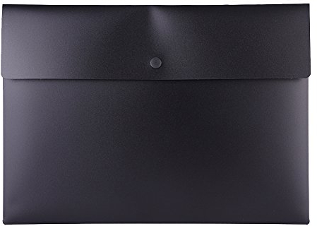 10 Stück Plastikhüllen Dokumenten-Mappen A4 Dokumententasche Dokumenten Sammelmappen Tasche mit Druckknopf Klarsichthülle Dokument Organisieren Etikettentasche für Büro Schule Haus