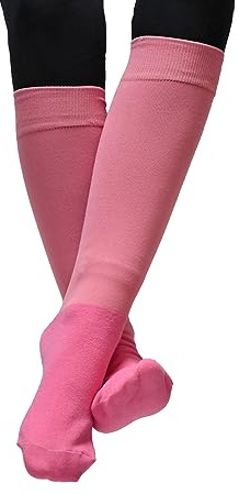 Rhinegold Young Rider Performance Summer RIDING SOCKS, Pink – Breathable Cotton Footbed, Thin Stocking-Like Leg, Non-Slip Fit – Kids’ Horse Riding Socks, Once Size