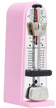 Generic Metrónomo Mecánico Universal Metrónomo Profesional Metrónomo Alta Precisión para Saxofón Rosa