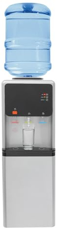 Vattendispenser, varm- och kallvattendispenser, fristående, snabb uppvärmning, för hem, kontor, skola, 5 liter varmt vatten, 2 liter kallt vatten, värmeeffekt 500