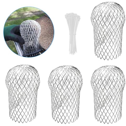 8 Pcs Aluminum Gutter Guards,3.5Metal Downpipe Leaf Gutter Downspout Guard