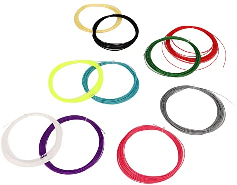 AOWINHIT Cuerda de Raqueta de Bádminton, Alta Elasticidad, 10 Uds., Línea de Repuesto para Entrenamiento Profesional, Material de Nanofibra, 28 Libras