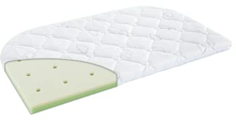 Träumeland Matratze für Beistellbett, Little Angel, 88 x 50 cm, zwei Seiten abgerundet - temperaturausgleichende Gelschaummatratze