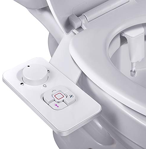 Samodra Pulvérisateur Bidet non électrique avec double buses rétractables autonettoyantes - Nettoyage avant et arrière - Bouton poussoir réglable pour eau froid