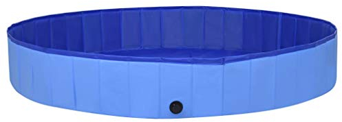 vidaXL Hundepool Faltbar Blau 300x40cm PVC Hunde Planschbecken Schwimmbad
