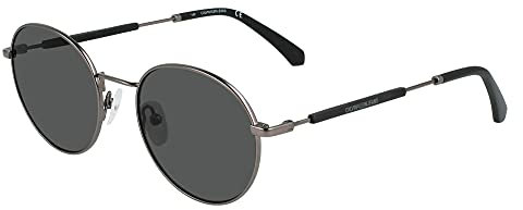 Calvin Klein Jeans Unisex Sun Sonnenbrille, Glänzend, Silber, One Size