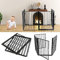 Willonin Barrera protectora de seguridad para niños, chimenea, perros, mascotas, estufa, niños, caja de perros, rejilla plegable, 4 elementos, (240 x 2,5 x 75 cm), color negro