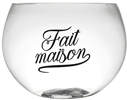 HOME DECO FACTORY, KA0102, Saladier à Cocktail 66L avec louche, idéal pour apéritifs et fêtes, Design Transparent, Facile à Nettoyer, Parfait pour Boissons et salades - 66L, Transparent