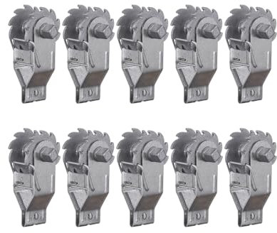 FENSMILE 10 Piezas Tensor de Alambre en Línea, Tensor Cable Acero, Tensor Cuerda con Trinquete para Valla Eléctrica, Jardin, Emparrados, Toldos, Cuerda Tendedero