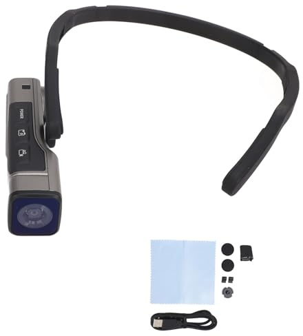 Huvudmonterad 4K-videokamera Handsfree Vloggkamera för Utomhussporter