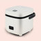 Japanese Rice Cooker Small for 2, Microwave Rice Cooker Small Rice Cooker And Steamer Small 1.2 L, Includes Steamer And Spatula,White