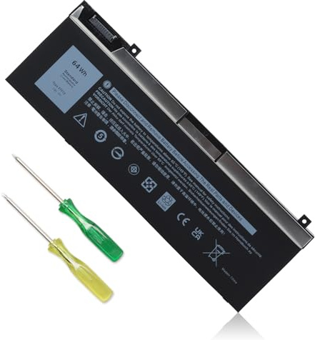 64Wh 7,6V Batterie pour Ordinateur Portable 5TF10 Dell Precision 7740 7730 7540 7530, Série de Stations de Travail Mobiles P34E P34E001 P34E002 P74F P74F001 P74F002 NYFJH RY3F9 0RY3F9 7M0T6 GHXKY