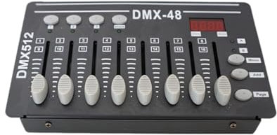 Dmx-48 Channel Light Controller Console, Display digitale, Led Par & Moving Head Lights Mixer, Attrezzatura DJ per illuminazione di palcoscenico, Controllo della luce professionale per feste in