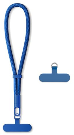 AOKSUNOVA - Cordino per cellulare blu, regolabile con cinturino da polso, cordino portachiavi