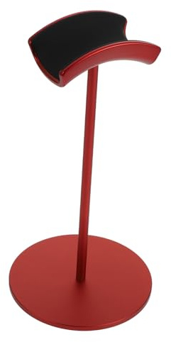 DIYEAH Supporto per Cuffie da Scrivania in Metallo Rosso Organizer per Cuffie Gaming e Auricolari Base Stabile e Resistente per Casa e Ufficio