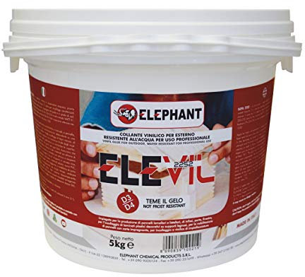 5 KG | Colla vinilica per Legno D3 ELEVIL2252 - Super Collante professionale