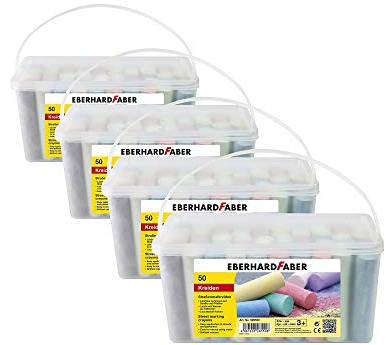 Eberhard Faber 526550 - Straßenmalkreide, 50er Eimer (50er Eimer | 4 Eimer)