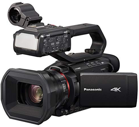 Panasonic Videocámara Profesional X2000 4K con Zoom óptico de 24x, transmisión en Vivo WiFi HD, Salida 3G SDI y Mango Desmontable VW-HU1, HC-X2000 (Negro EE. UU.)