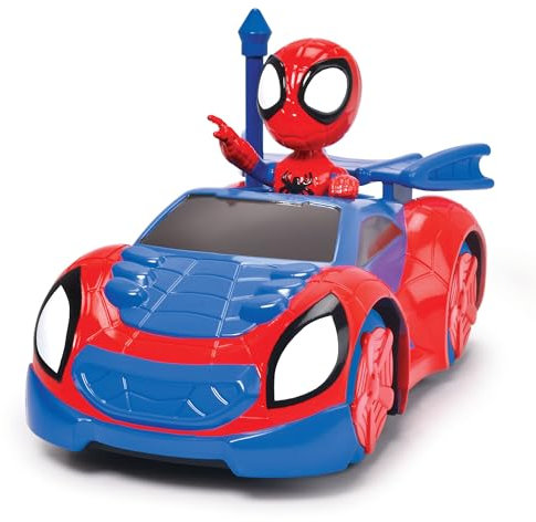 Jada- Vehículo Radio Control Spidey Web Crawler- con Figura de Spidey, Escala 1:24, Multicolor (203223000)