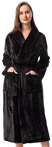 vislivin Peignoir de Bain Femme Velours Peignoirs Long Polaire Peignoir Hiver Robe
