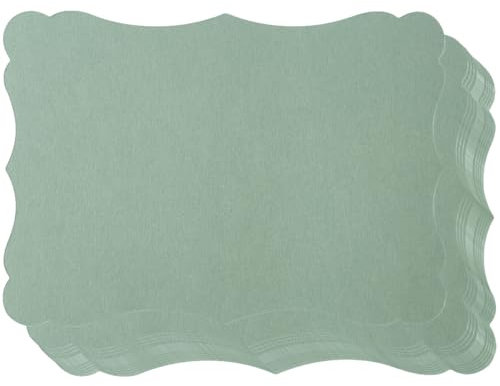 Homtable 50 Stück Salbeigrün Blanko-Karten aus dickem Kraftpapier, Grußkarten für selbstgemachte Geschenkkarten, Speisekarten, Babypartys und Hochzeitseinladungen (12,7 x 17,8 cm)