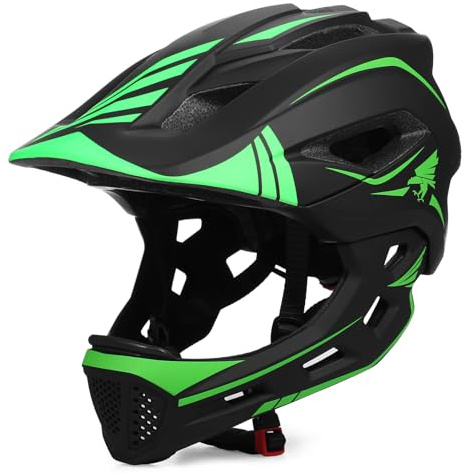 Casque de vélo pour enfant - Entièrement amovible - Unisexe - 52-56 cm - 2 en 1 - Taille réglable - Avec mentonnière amovible - Pour skateboard, roller, patinage, cyclisme
