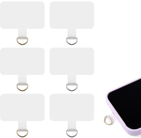 6st Fliken Phone Tether, Genomskinlig Telefonremsflik Mångsidigt Mobilbandsband Universal Telefonremskontakt Reservdelar för de Flesta Smartphonefodral