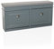 hjh LIVING Schuhkipper Sitzbank mit Sitzkissen ESTHA I Schuhschrank mit 2 Klappen, verstellbar, Schuhbank 104x51x24cm Grau