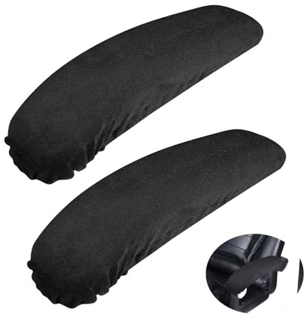 KALIONE Office Chair Arm Covers, 2Pcs Velvet Office Removable Arm Rest Covering, Elastic Chair Armrest Covers, Office Seat Hand Rest Protector, Arm Covers Protectors for Office Chair(Black)