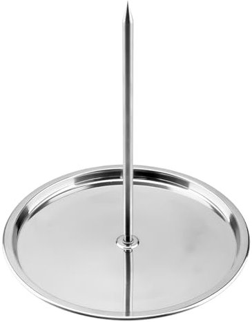 Lotsdonxia 304 Stainless Steel BBQ Vertical Skewer Rack with Detachable Handle Durable Chicken and Meat Roasting Stand for Camping, Picnics, and Thanksgiving Celebrations