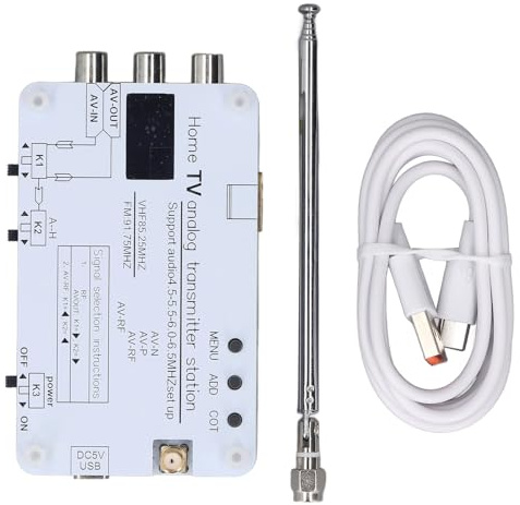 Srliya Home TV Analog Transmitter Station Sound Video Transmission AV High Definition Multimedia Interface Input 1080P