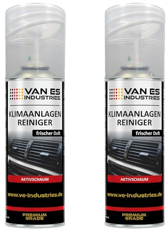 VE-INDUSTRIES Klimaanlagenreiniger 2X 400ml Spray mit 60cm Sonde Aktivschaum Reiniger