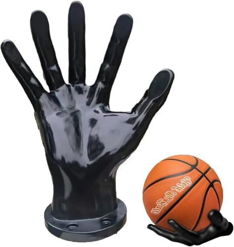 GIUSOBG Soporte para Pelotas de Mano,Soporte de Pared para Pelotas de Mano Soporte de Pared para Pelotas Soporte Balones de Mano Soporte Balon de Mano,para Baloncesto,Futbol,Auriculares (Negro)