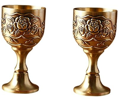 IMIKEYA 2pièces à Vin Vintage Verre à Vin Décoratif Coupes Décoratives Avec Gravure Coupes Pour Fleurs Et Boissons