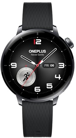 OnePlus Watch 3 Smartwatch, hasta 60 Horas de batería, Caja de Acero Inoxidable de 43 mm, más de 100 Modos Deportivos, Resistencia al Agua IP68 y 5 ATM, Monitor de Actividad física, Color Negro