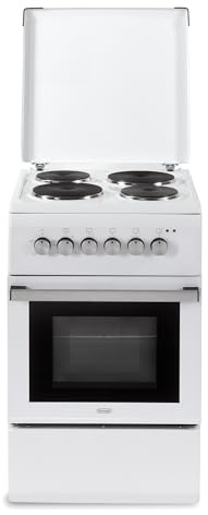 DL554EWP2 - Cucina elettrica con forno elettrico, 4 fuochi, 50x55 cm, bianco, Classe energetica A