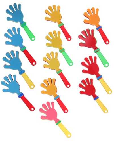 FONDOTIN Aplaudidores De Mano 7.5 Pulgadas 24 Unidades Material Abs Seguro Multicolor Generadores De Ruido Fiestas Infantiles Eventos Deportivos Recuerdos De Fiesta