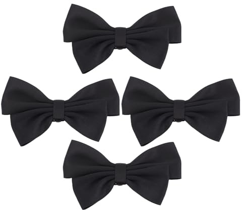 Veemoon Clip per Accessori per Scarpe Fiocco Fai da Te, Fermagli per Scarpe da Donna Fibbia Nera, Decorazione Rimovibile per Tacchi Alti e Calzature Eleganti, Set 2 Paia