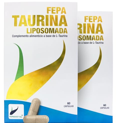 FEPA Taurina Liposomada 60 de Cápsulas Pack de 2 – Cápsulas con L-Taurina Liposomal – Complemento Alimenticio para Apoyo Nutricional del Sistema Nervioso, Energía y Bienestar Mental – Fepadiet