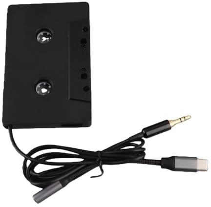 Horett Adattatore Cassetta Aux Adattatore Nastro per Auto Cassetta-AUX Universale con Jack da 3,5 Mm Tipo C a Convertitore Stereo da 3,5 Mm per Lettore