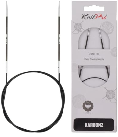 KnitPro - KnitPro Karbonz (40 cm, 2,00 mm) rundstickor - 1 enhet