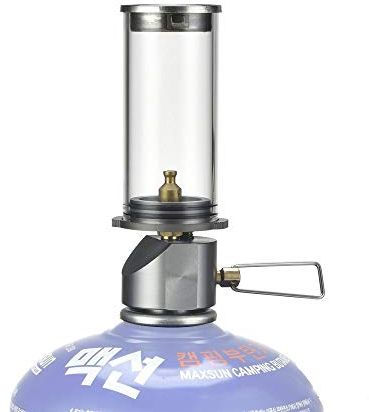 Tentock Gaslampe Sturmlaterne Gas Camping Lampe Winddichte Glasabdeckung Einstellbare Helligkeit Tragbar Angeln Wandern Bergsport Outdoor