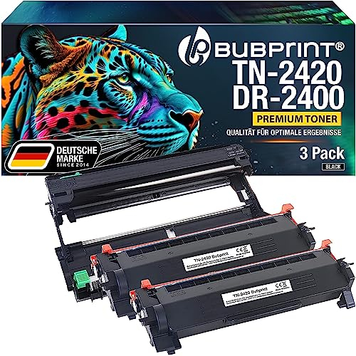 Bubprint XXL Toner und Trommel kompatibel als Ersatz für Brother TN2420 DR2400 für MFC-L2710DW MFC-L2710DN MFC-L2750DW HL-L2310D HL-L2350DW HL-L2370DN HL-L2375DW DCP-L2510D DCP-L2530DW