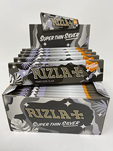 Rizla King Size Camouflage Rolling Paper Full Box Of 50 Booklets (Silver)