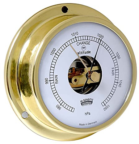 Delite Barometer Altitude Messing, Gold, 97 x 30 mm, 848b