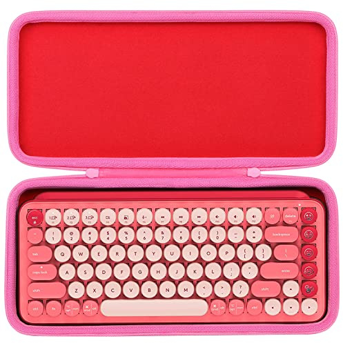 co2CREA Hårt reseförvaringsfodral för Logitech POP/POP ICON KEYS trådlöst Bluetooth-tangentbord, endast fodral
