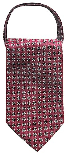 WANYING herr slipsscarf ascotslips halsduk Cravat Ties halsduk klassisk retro chic för gentleman – rutmönster bordeaux, B06 rutmönster bordeaux, 15 × 114 cm