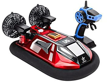 HEBXMF Rc Ship 2.4G Amphibious Hovercraft RC Vehicle Hobby Remote Control Rowing All Terrain Water Beach Pool Remote Control Boat Kids Waterproof Electric Toys Birthday Gifts