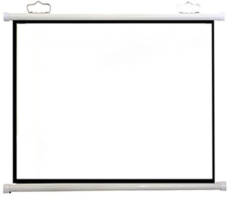 ROFBIHG Schermo di proiezione 30, 40, 50, 60, 72 Schermo di Proiezione Avvolgibile Manuale, Tenda per Schermo di proiezione HD Formato 4:3, per Video proiettori, Uso Esterno a casa Cinema(50)