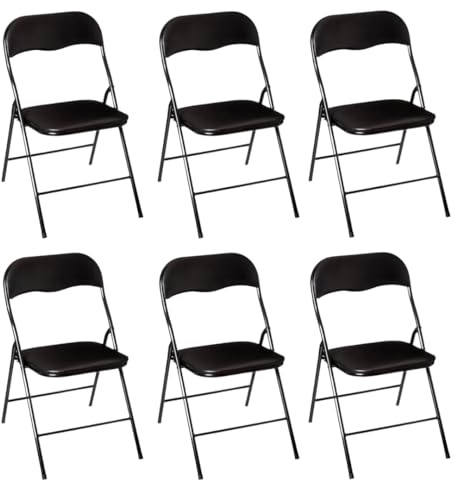 HOUSE COLLECTION SEDIA PIEGHEVOLE (6 NERO)
